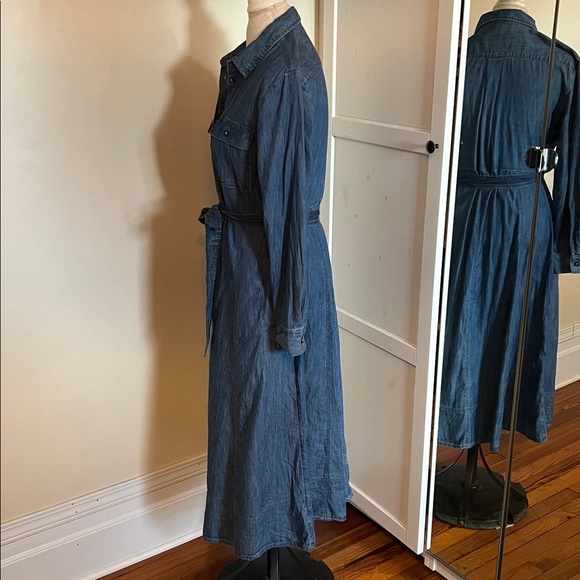 NWOT LOFT Petite Chambray Shirt Dress Size 12P - Picture 6 of 11